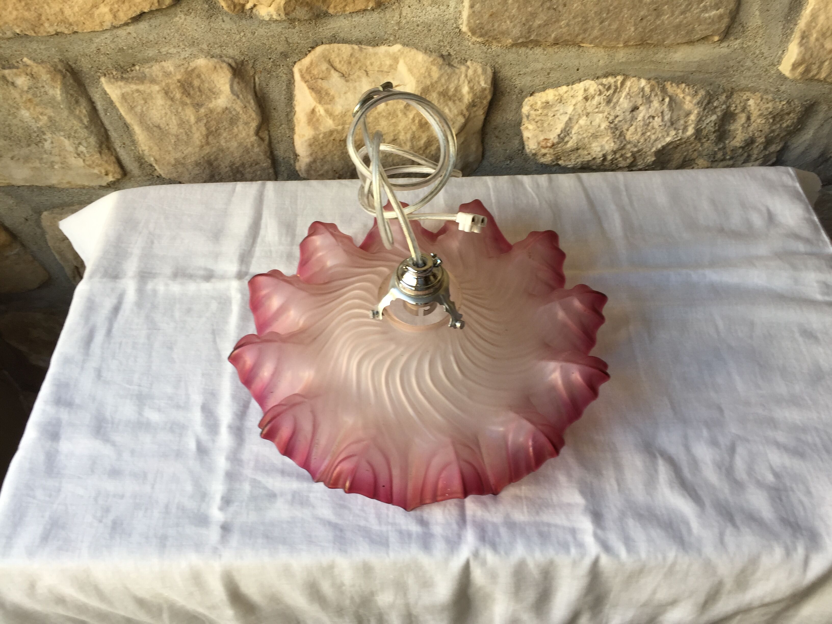 Hanging lamp, former rose lampshade