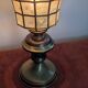 Brass and mother-of-pearl lamp. Lighthouse.