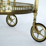 Mid-Century Modern Brass and Glass Bar Cart 1970s.