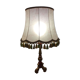 Lampshade in pigskin mounted on foot Spanish style.