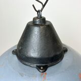 Industrial Grey Enamel and Cast Iron Pendant Light, 1960s