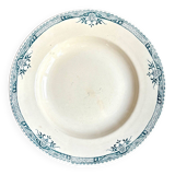 Plat rond creux Longchamp en terre de fer, service "Lily"