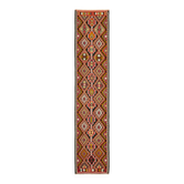 Turkish Handwoven Vintage Herki Kilim 83 cm x 363 cm