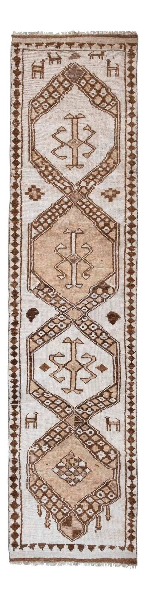 Vintage Turkish hallway rug 83x350 cm