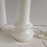 70s Design Lamp in White Opaline