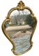 Golden wood mirror Vintage Louis XV style Baroque mirror