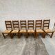 Set of 6 solid oak chairs