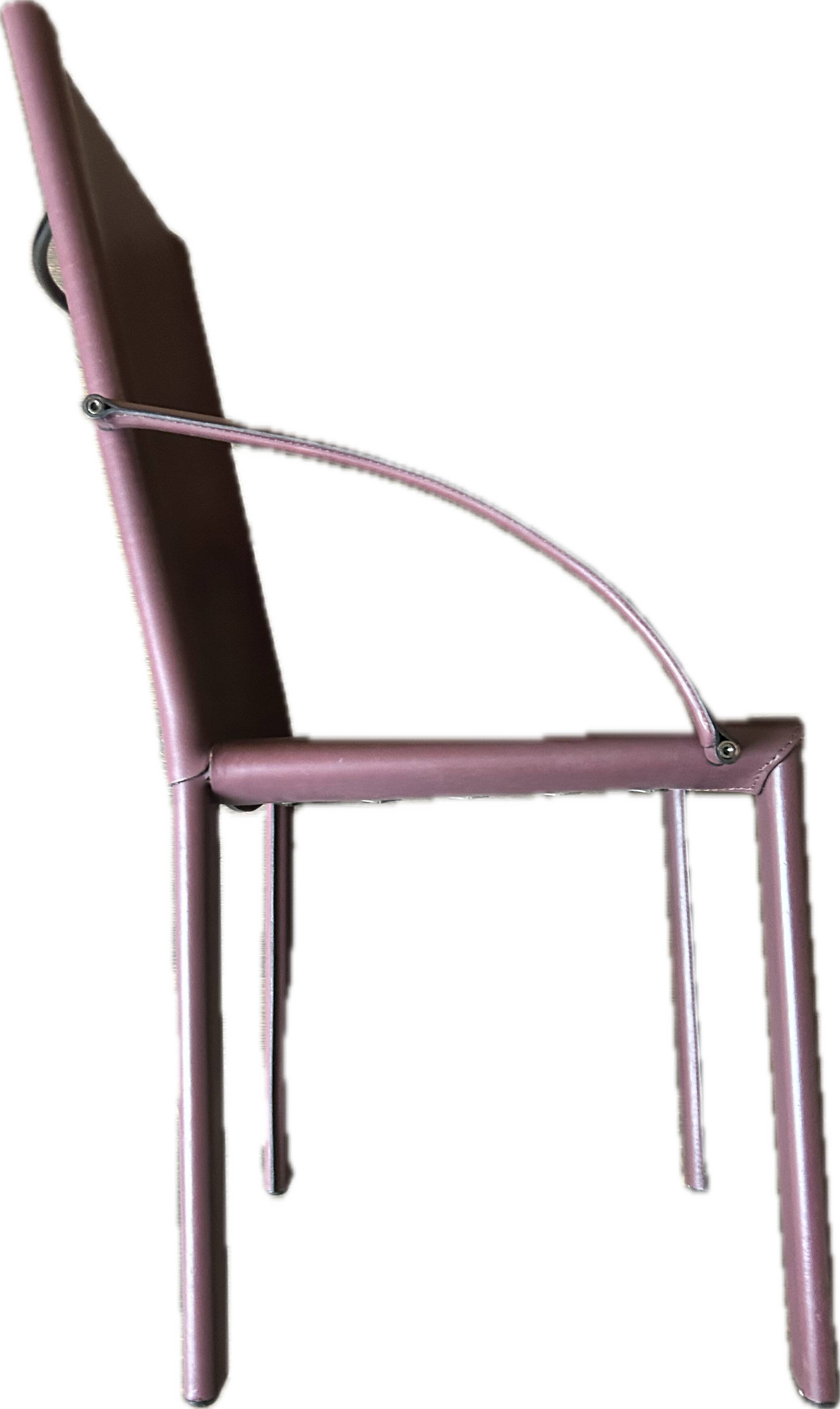 Leather armchair designed by Carlo Bartoli for Matteo Grassi