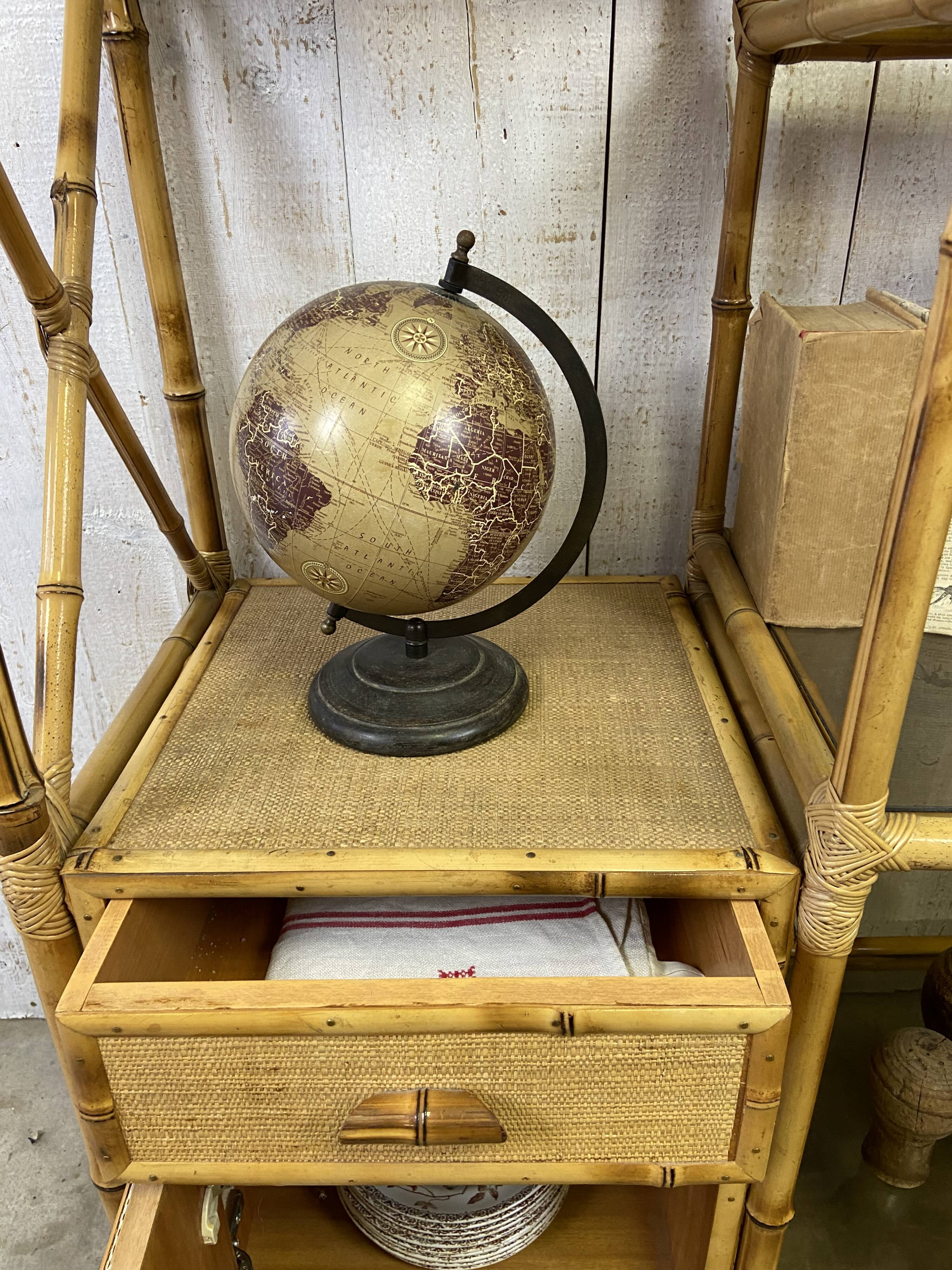 Vintage rattan shelf