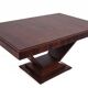 Original walnut extendable table, designed by Louis Majorelle, with 6 Art Deco chairs.
