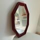 Miroir octogonale art déco en bois massif