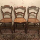 Lot de 6 chaises anciennes en bois