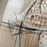 Large German ceramic plate with fish from the mid-century.