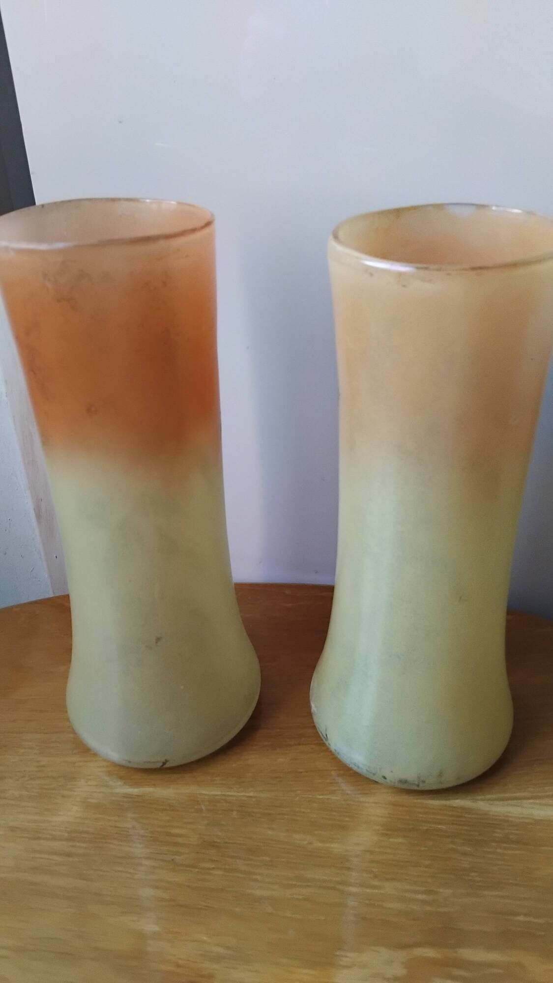 Pair of Legras vases Holly Decoration Art Nouveau