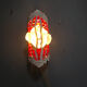 Brutalist cement and glass wall lamp, 1960s