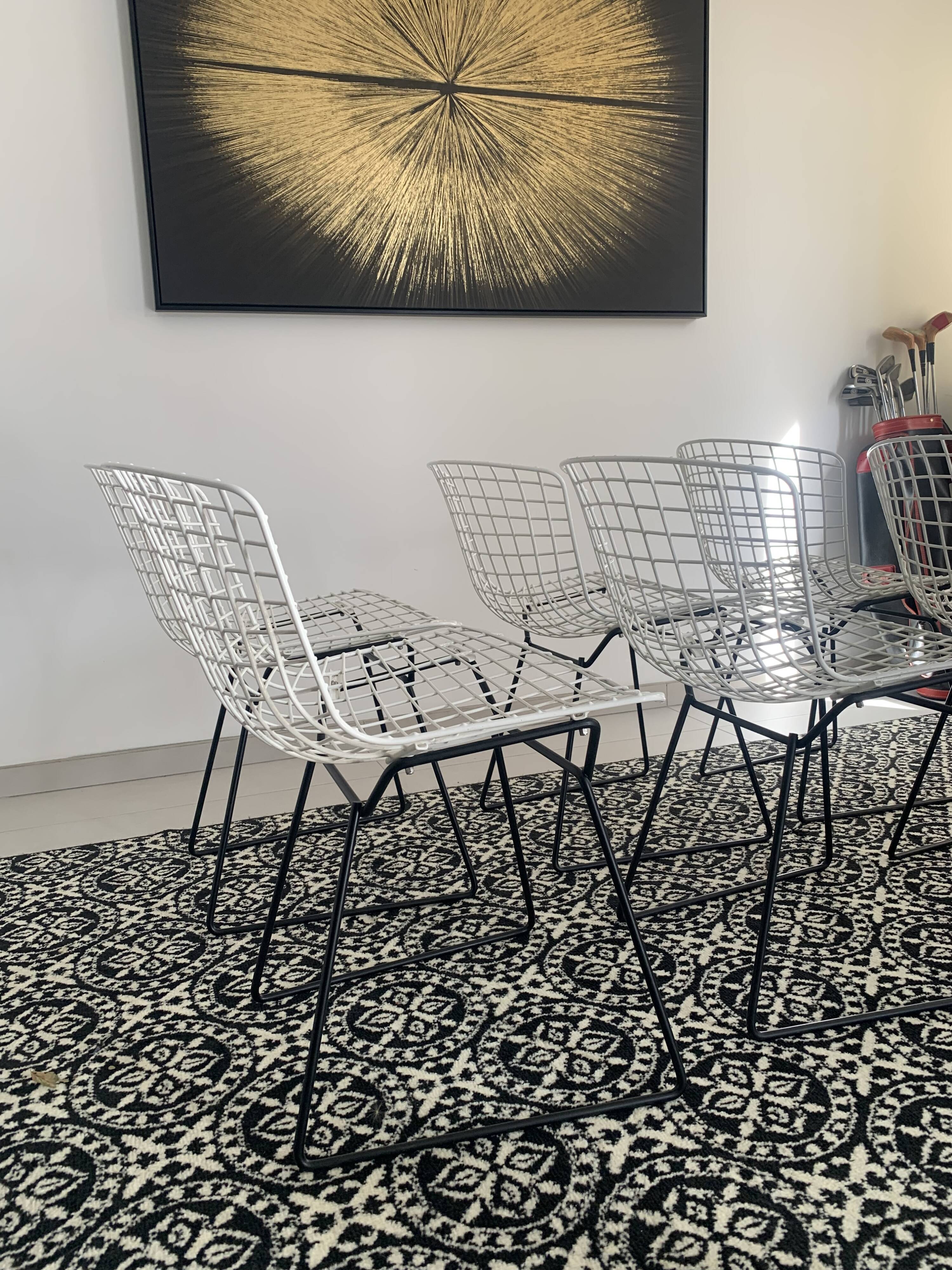 Chaises Vintages par Harry Bertoia pour Knoll, 1970’s, Set de six pièces