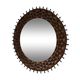 Vintage rattan sun mirror 1960s