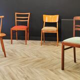 Four mid century chairs | vintage - set of 4 dining chairs