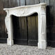 Louis XV style fireplace in Arabescato marble, circa 1980.