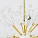Brass blowball Sputnik chandeliers by Emil Stejnar, Rupert Nikoll, Austria, 1950s.