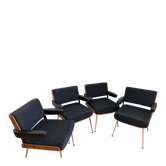 4 armchairs by Alain Richard from the 1970s.