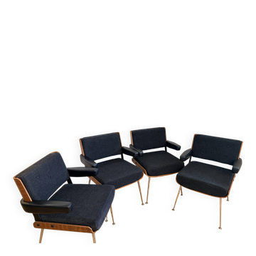 4 armchairs by Alain Richard from the 1970s.