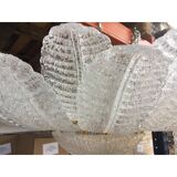 Murano glass sputnik chandelier flush mount, mazzega style, lot of 2 or a pair of chandeliers