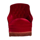 Fauteuil crapaud grenat