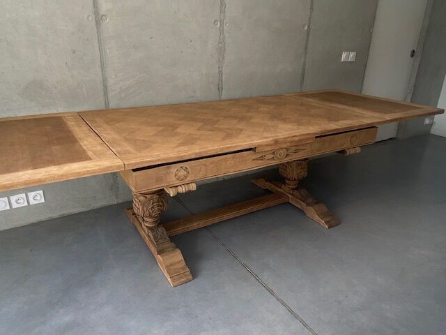 Farmhouse table monastery stripped extendable 300 cm