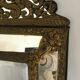 Miroir à parclose en laiton repoussé XIXème - 65x39cm