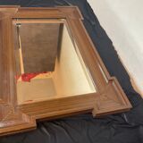 Miroir design art déco en bois forme géométrique 58x84cm