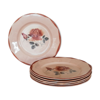 Service 6 dinner plates Digoin Sarreguemines 9181