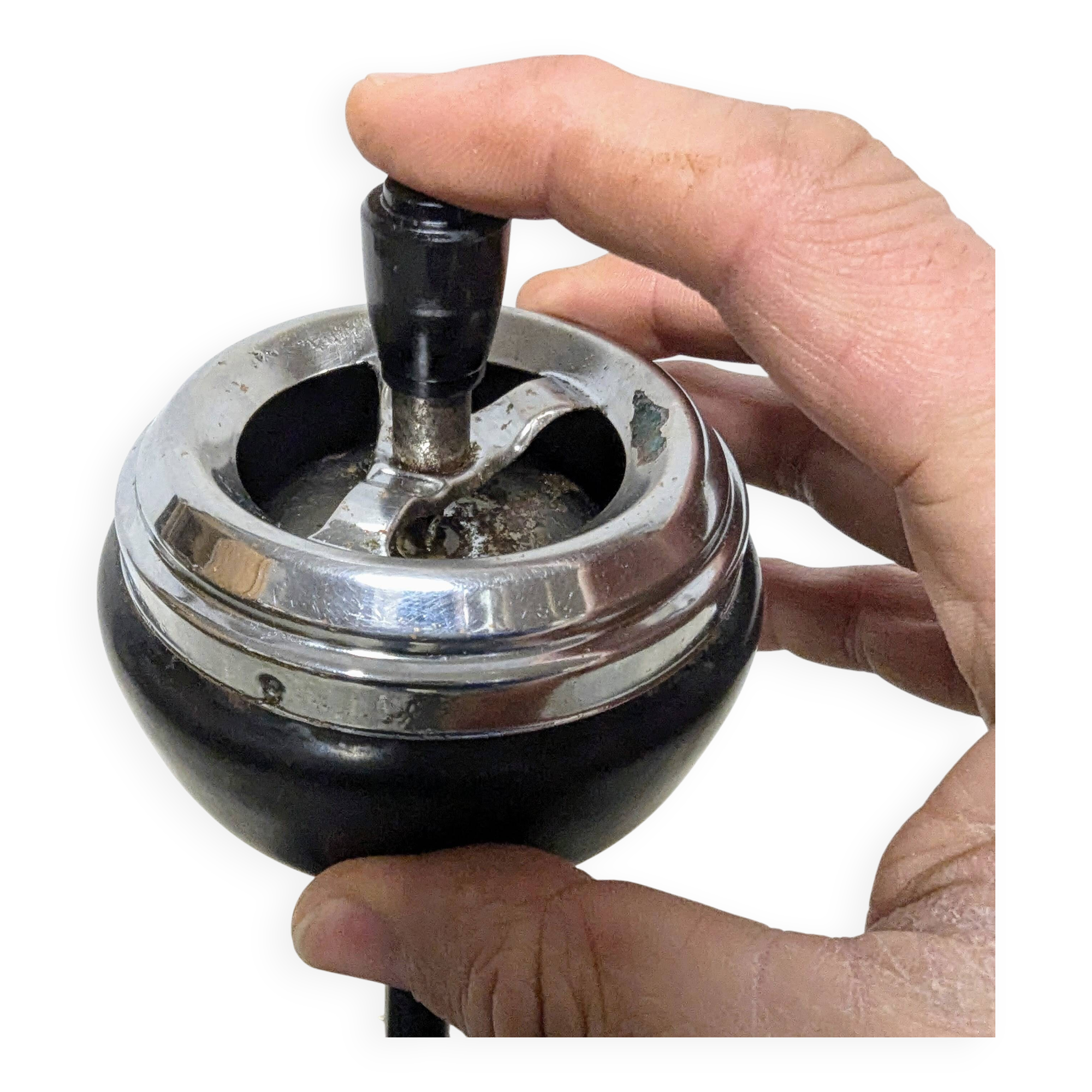 Standing ashtray with magazine rack