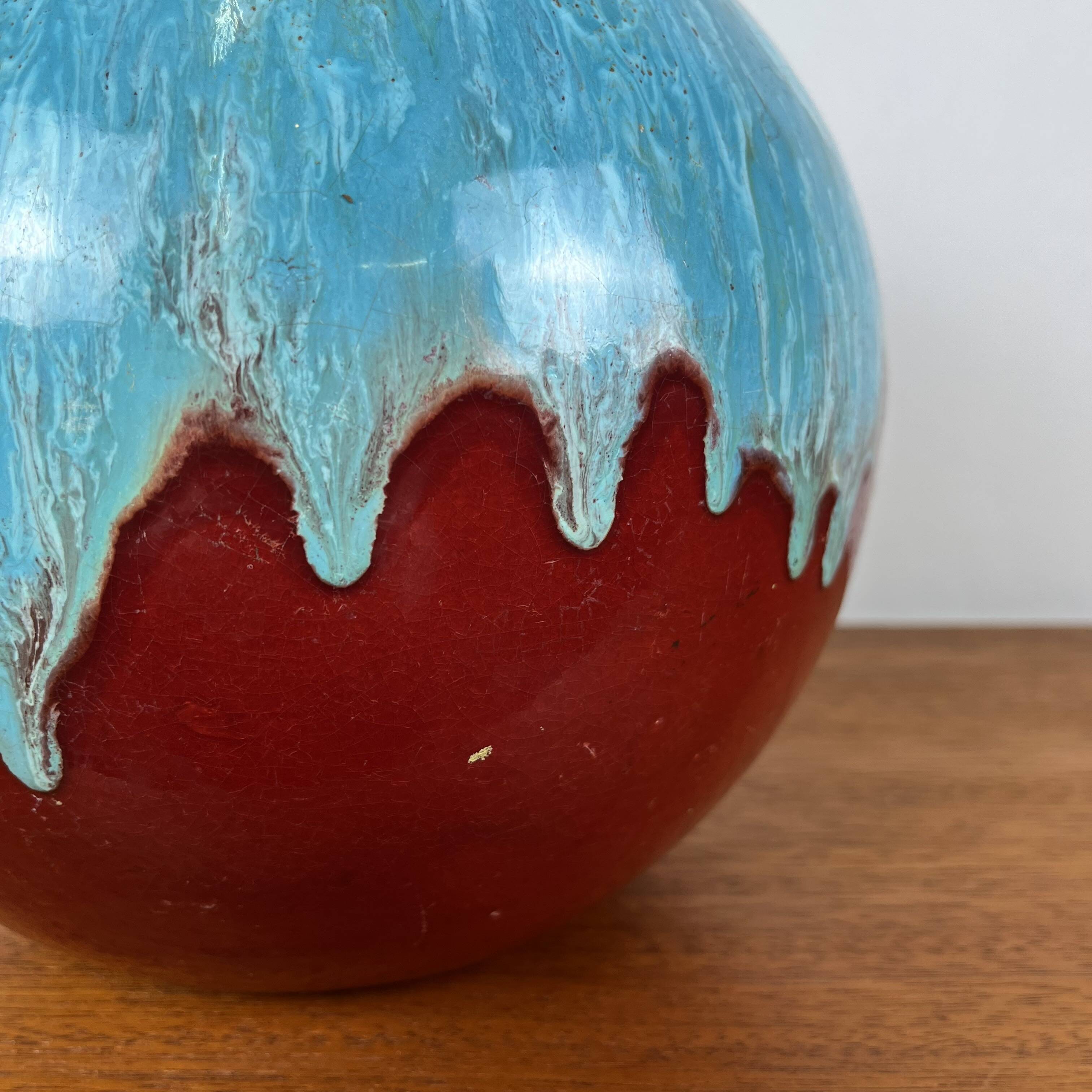 Ceramic ball vase by cab 1976