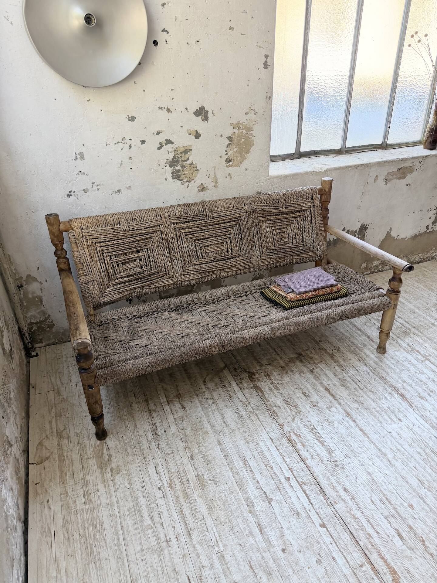 Audoux and Minet cord bench