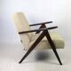 Vintage Beige Boucle Rosewood Model B-310 Lounge Chair, 1970s