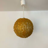 70s amber plastic chandelier