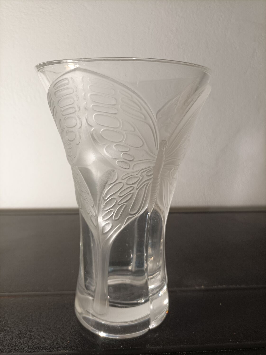 Crystal butterfly vase D Arques
