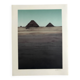 Alain le foll khufu, khafre, 1978. original lithograph signed in pencil.