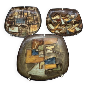 3 ceramic wall plates Alexandre Kostanda
