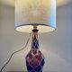 Vintage rattan glass lamp