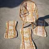 Four rattan chairs