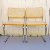 Pair of chairs cesca B32 marcel Breuer canned