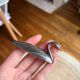 Set of 6 vintage silver-plated metal swan knife rests