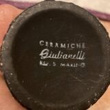 Set of 4 vintage lava stone mugs by Giulianelli.