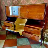 Buffet italien moderne du milieu du siècle avec meuble bar des années 1950