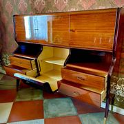 Mid-Century Modern Italian Sideboard with Bar Cabinet 1950s