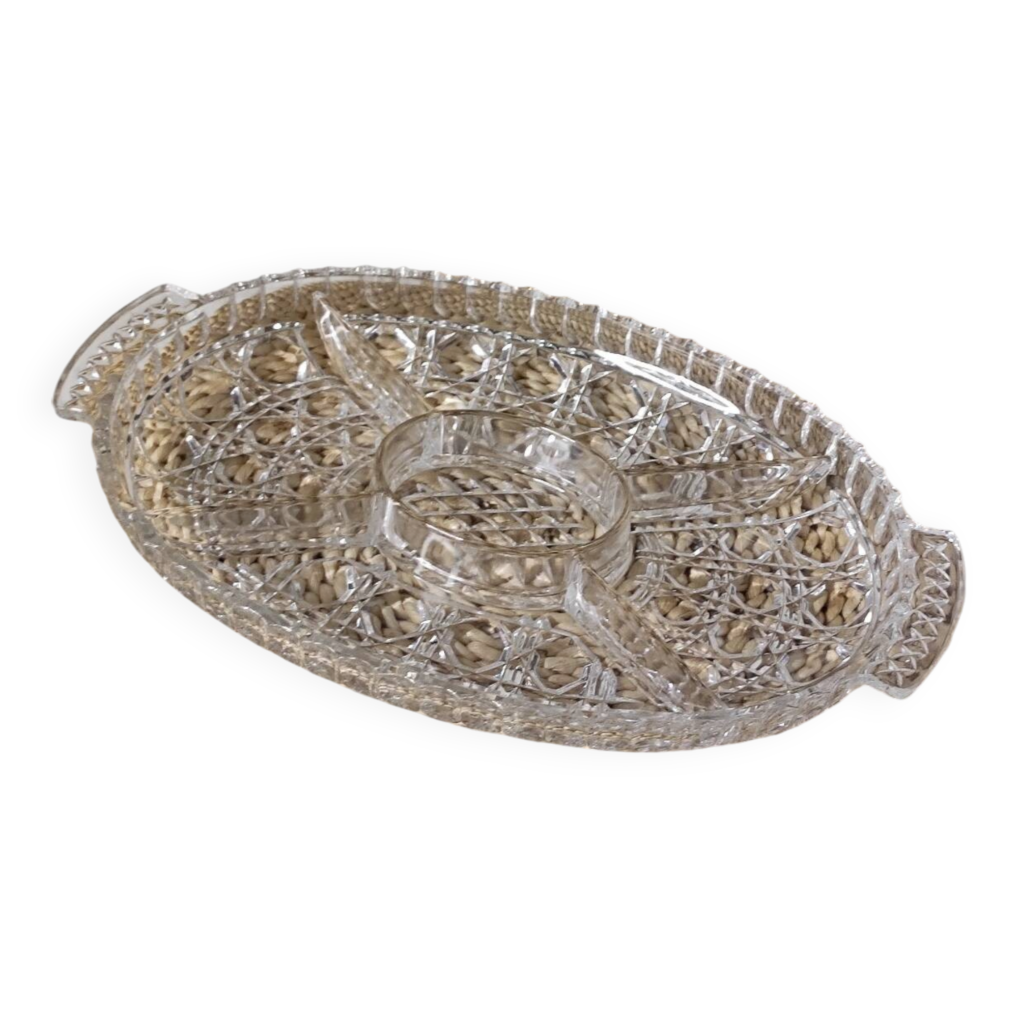 Crystal aperitif plate