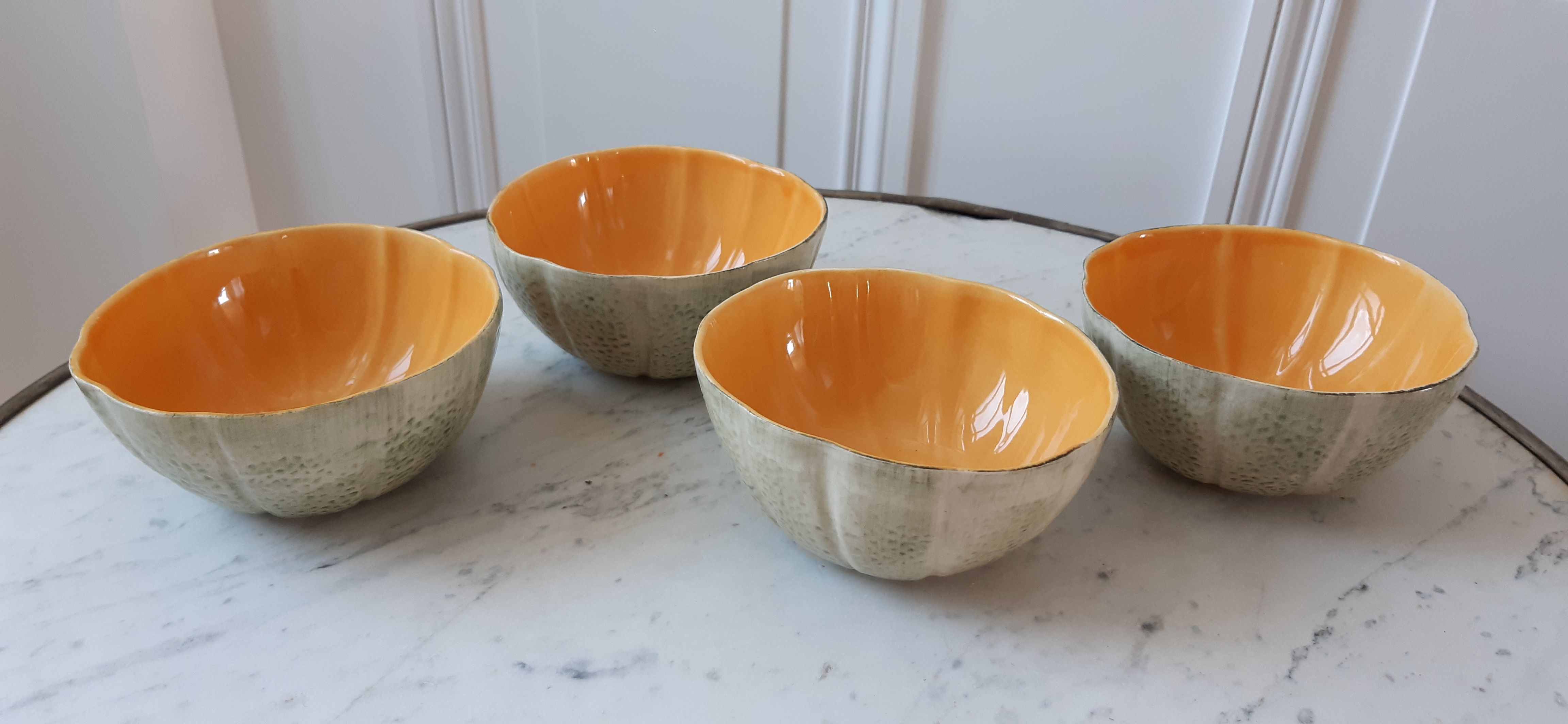 Lot De 4 Bols En Céramique Fleur Dégradé Rose - 7.5 Cm - Pour Sauce, Sushi, Apéritif, Déco Table - 10