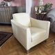 High-end burov ivory leather armchair - as new (never used)